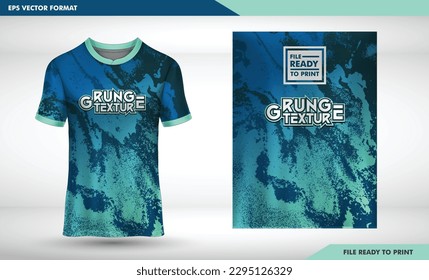 t-shirt sport design for racing, jersey, cycling, football, gaming, motocross template with abstract grunge textured pattern for soccer jersey. Sport uniform in front view gradation grunge texture 