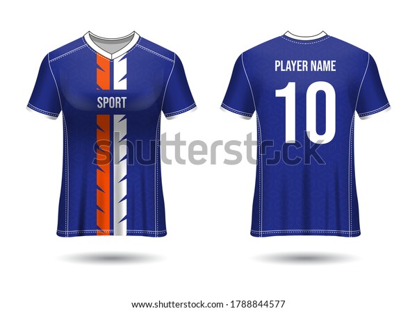 Tshirt Sport Design Soccer Jersey Mockup Stock Vector Royalty Free 1788844577