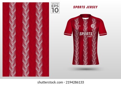 T-shirt sport design template with abstract line pattern for soccer jersey. Sport uniform in front view. Tshirt mock up for sport club. Vector Illustration