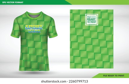 t-shirt sport design template with abstract line halftone pattern for soccer jersey. Sport uniform in front view. Tshirt mock up for sport club. Vector Illustration