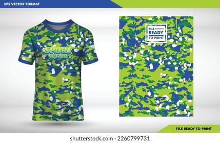 plantilla de diseño deportivo de camisetas con patrón de medio tono de línea abstracta para camiseta de fútbol. Uniforme deportivo en la vista frontal. La camiseta se burla del club deportivo. Ilustración vectorial