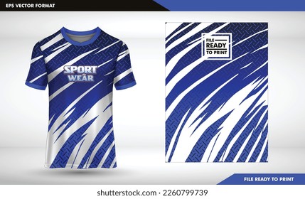 t-shirt sport design template with abstract line halftone pattern for soccer jersey. Sport uniform in front view. Tshirt mock up for sport club. Vector Illustration