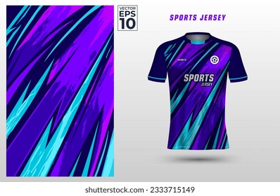 Plantilla de diseño deportivo de camisetas con fondo de estampado abstracto para la camiseta de fútbol. Uniforme deportivo en la vista frontal. Las camisetas se burlan del club deportivo. Ilustración vectorial	