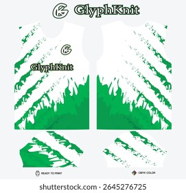 T-shirt sport design template with geometric triangles pattern for soccer jersey. Sport uniform in front view. Shirt mock up for sport club. Vector Illustration
