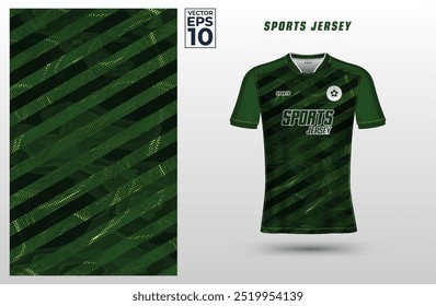 T-shirt sport design template with grunge halftone pattern for soccer jersey. Sport uniform in front view. Tshirt mock up for sport club. Vector Illustration
