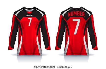 Download Long Sleeve Jersey Template High Res Stock Images Shutterstock