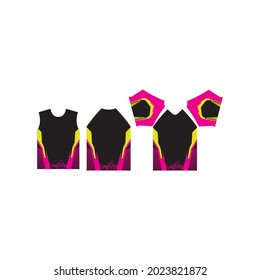 t-shirt sport design template, Long sleeve soccer jersey mockup for football club. uniform front and back view,Motocross jersey.