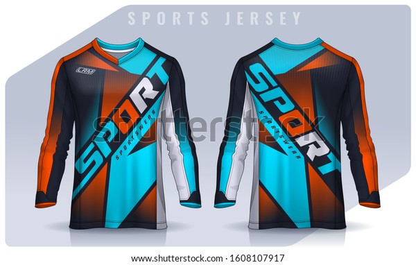 Download Tshirt Sport Design Template Long Sleeve Stock Vector Royalty Free 1608107917