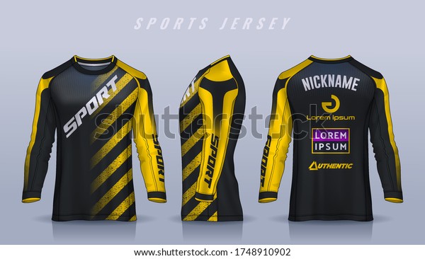 Download Tshirt Sport Design Template Long Sleeve Stock Vector Royalty Free 1748910902