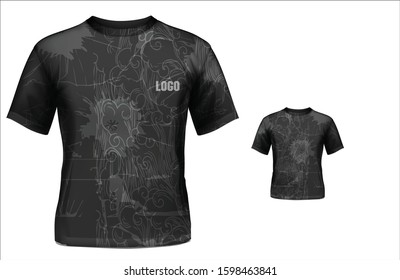 t-shirt sport design template mock up for football uniform front and back view. vector illustration