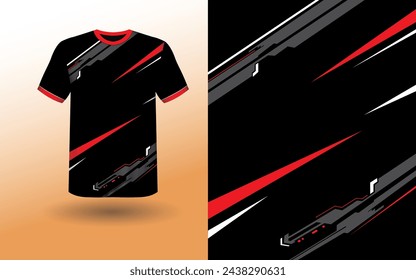 T-shirt Sport Design Template, T-shirt Mockup Abstract Grunge Sport Jersey Design For Cricket, Football Soccer, Racing, Sports, Running Soccer Jersey. Uniform Front View