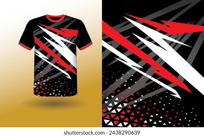 T-shirt Sport Design Template, T-shirt Mockup Abstract Grunge Sport Jersey Design For Cricket, Football Soccer, Racing, Sports, Running Soccer Jersey. Uniform Front View