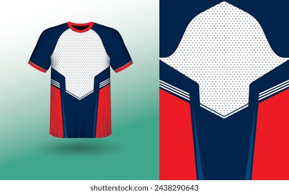 T-shirt Sport Design Template, T-shirt Mockup Abstract Grunge Sport Jersey Design For Cricket, Football Soccer, Racing, Sports, Running Soccer Jersey. Uniform Front View