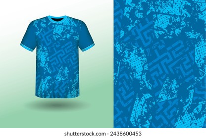 T-shirt Sport Design Template, T-shirt Mockup Abstract Grunge Sport Jersey Design For Cricket, Football Soccer, Racing, Sports, Running Soccer Jersey. Uniform Front View