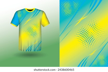 T-shirt Sport Design Template, T-shirt Mockup Abstract Grunge Sport Jersey Design For Cricket, Football Soccer, Racing, Sports, Running Soccer Jersey. Uniform Front View