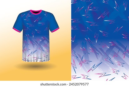 T-shirt Sport Design Template, T-shirt Mockup Abstract Grunge Sport Jersey Design For Cricket, Football Soccer, Racing, Sports, Running Soccer Jersey. Uniform Front View
