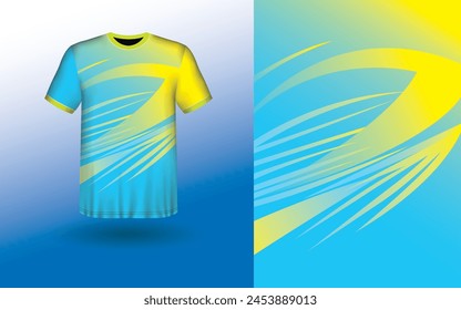 T-shirt Sport Design Template, T-shirt Mockup Abstract Grunge Sport Jersey Design For Cricket, Football Soccer, Racing, Sports, Running Soccer Jersey. Uniform Front View