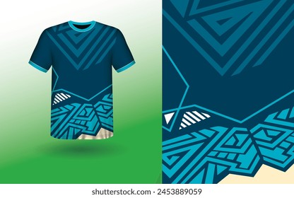 T-shirt Sport Design Template, T-shirt Mockup Abstract Grunge Sport Jersey Design For Cricket, Football Soccer, Racing, Sports, Running Soccer Jersey. Uniform Front View