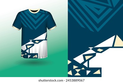 T-shirt Sport Design Template, T-shirt Mockup Abstract Grunge Sport Jersey Design For Cricket, Football Soccer, Racing, Sports, Running Soccer Jersey. Uniform Front View