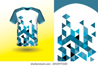 Camiseta Diseño Deportivo Plantilla, Camiseta Mockup Abstractas Grunge Sport Jersey Diseño Para Cricket, Fútbol, Carreras, Deportes, Running Soccer Jersey. Vista frontal uniforme