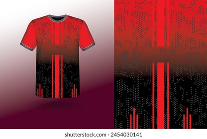 T-shirt Sport Design Template, T-shirt Mockup Abstract Grunge Sport Jersey Design For Cricket, Football Soccer, Racing, Sports, Running Soccer Jersey. Uniform Front View