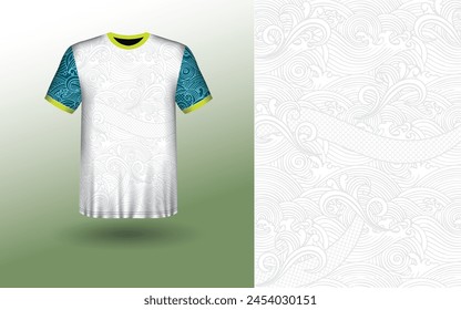 T-shirt Sport Design Template, T-shirt Mockup Abstract Grunge Sport Jersey Design For Cricket, Football Soccer, Racing, Sports, Running Soccer Jersey. Uniform Front View