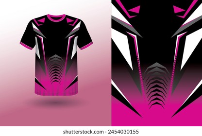 T-shirt Sport Design Template, T-shirt Mockup Abstract Grunge Sport Jersey Design For Cricket, Football Soccer, Racing, Sports, Running Soccer Jersey. Uniform Front View