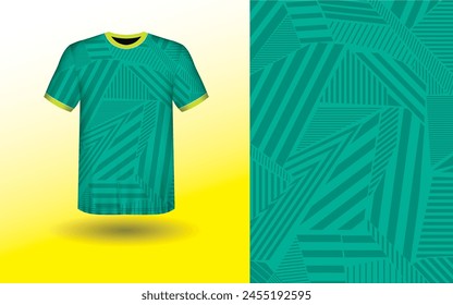 T-shirt Sport Design Template, T-shirt Mockup Abstract Grunge Sport Jersey Design For Cricket, Football Soccer, Racing, Sports, Running Soccer Jersey. Uniform Front View