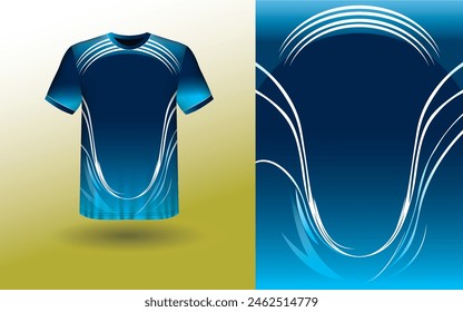 T-shirt Sport Design Template, T-shirt Mockup Abstract Grunge Sport Jersey Design For Cricket, Football Soccer, Racing, Sports, Running Soccer Jersey. Uniform Front View