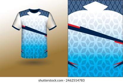 T-shirt Sport Design Template, T-shirt Mockup Abstract Grunge Sport Jersey Design For Cricket, Football Soccer, Racing, Sports, Running Soccer Jersey. Uniform Front View