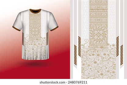 T-shirt Sport Design Template, T-shirt Mockup Abstract Grunge Sport Jersey Design For Cricket, Football Soccer, Racing, Sports, Running Soccer Jersey. Uniform Front View