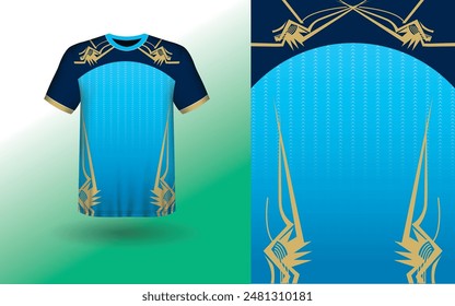 T-shirt Sport Design Template, T-shirt Mockup Abstract Grunge Sport Jersey Design For Cricket, Football Soccer, Racing, Sports, Running Soccer Jersey. Uniform Front View