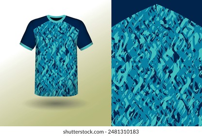 T-shirt Sport Design Template, T-shirt Mockup Abstract Grunge Sport Jersey Design For Cricket, Football Soccer, Racing, Sports, Running Soccer Jersey. Uniform Front View
