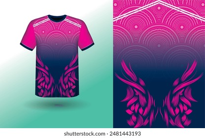 T-shirt Sport Design Template, T-shirt Mockup Abstract Grunge Sport Jersey Design For Cricket, Football Soccer, Racing, Sports, Running Soccer Jersey. Uniform Front View