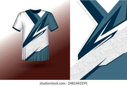 T-shirt Sport Design Template, T-shirt Mockup Abstract Grunge Sport Jersey Design For Cricket, Football Soccer, Racing, Sports, Running Soccer Jersey. Uniform Front View