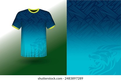 T-shirt Sport Design Template, T-shirt Mockup Abstract Grunge Sport Jersey Design For Cricket, Football Soccer, Racing, Sports, Running Soccer Jersey. Uniform Front View