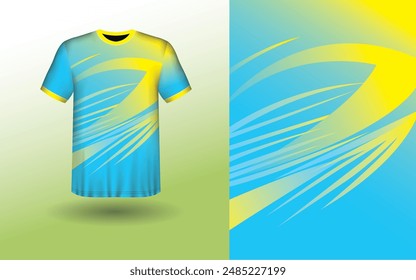 T-shirt Sport Design Template, T-shirt Mockup Abstract Grunge Sport Jersey Design For Cricket, Football Soccer, Racing, Sports, Running Soccer Jersey. Uniform Front View