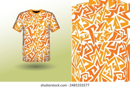 T-shirt Sport Design Template, T-shirt Mockup Abstract Grunge Sport Jersey Design For Cricket, Football Soccer, Racing, Sports, Running Soccer Jersey. Uniform Front View