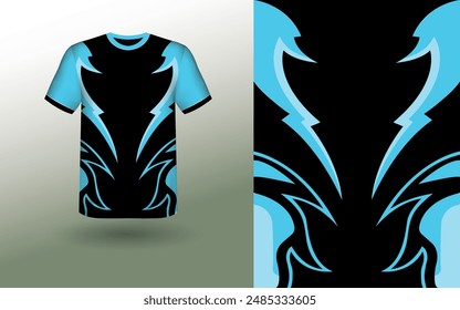 T-shirt Sport Design Template, T-shirt Mockup Abstract Grunge Sport Jersey Design For Cricket, Football Soccer, Racing, Sports, Running Soccer Jersey. Uniform Front View