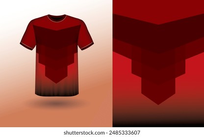 T-shirt Sport Design Template, T-shirt Mockup Abstract Grunge Sport Jersey Design For Cricket, Football Soccer, Racing, Sports, Running Soccer Jersey. Uniform Front View