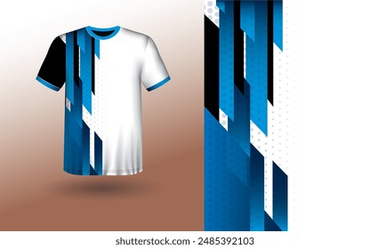 T-shirt Sport Design Template, T-shirt Mockup Abstract Grunge Sport Jersey Design For Cricket, Football Soccer, Racing, Sports, Running Soccer Jersey. Uniform Front View