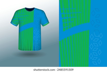 T-shirt Sport Design Template, T-shirt Mockup Abstract Grunge Sport Jersey Design For Cricket, Football Soccer, Racing, Sports, Running Soccer Jersey. Uniform Front View