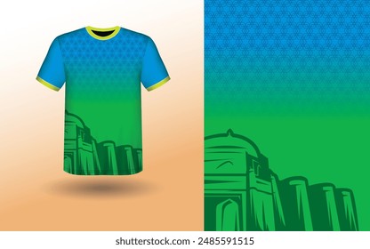 T-shirt Sport Design Template, T-shirt Mockup Abstract Grunge Sport Jersey Design For Cricket, Football Soccer, Racing, Sports, Running Soccer Jersey. Uniform Front View