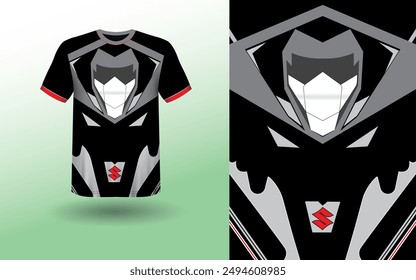 T-shirt Sport Design Template, T-shirt Mockup Abstract Grunge Sport Jersey Design For Cricket, Football Soccer, Racing, Sports, Running Soccer Jersey. Uniform Front View