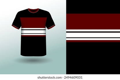 T-shirt Sport Design Template, T-shirt Mockup Abstract Grunge Sport Jersey Design For Cricket, Football Soccer, Racing, Sports, Running Soccer Jersey. Uniform Front View