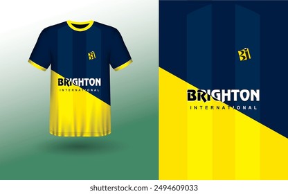 T-shirt Sport Design Template, T-shirt Mockup Abstract Grunge Sport Jersey Design For Cricket, Football Soccer, Racing, Sports, Running Soccer Jersey. Uniform Front View