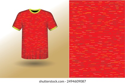 T-shirt Sport Design Template, T-shirt Mockup Abstract Grunge Sport Jersey Design For Cricket, Football Soccer, Racing, Sports, Running Soccer Jersey. Uniform Front View