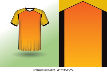 T-shirt Sport Design Template, T-shirt Mockup Abstract Grunge Sport Jersey Design For Cricket, Football Soccer, Racing, Sports, Running Soccer Jersey. Uniform Front View