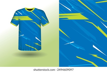 T-shirt Sport Design Template, T-shirt Mockup Abstract Grunge Sport Jersey Design For Cricket, Football Soccer, Racing, Sports, Running Soccer Jersey. Uniform Front View