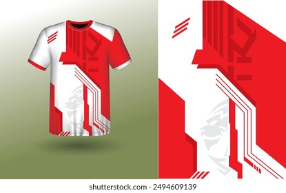 T-shirt Sport Design Template, T-shirt Mockup Abstract Grunge Sport Jersey Design For Cricket, Football Soccer, Racing, Sports, Running Soccer Jersey. Uniform Front View